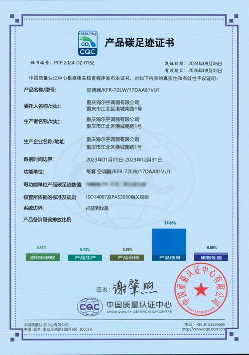 助力低碳革命 海尔空调获行业首批碳足迹数字证书，以科技赋能绿色未来